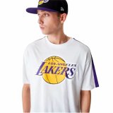 Kortrmet T-shirt til Mnd New Era NBA Colour Block LA Lakers Hvid #3
