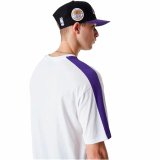 Kortrmet T-shirt til Mnd New Era NBA Colour Block LA Lakers Hvid #4