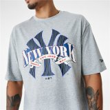 Kort�rmet T-shirt til M�nd New Era MLB Arch Graphic New York Yankees Lysegr� #6