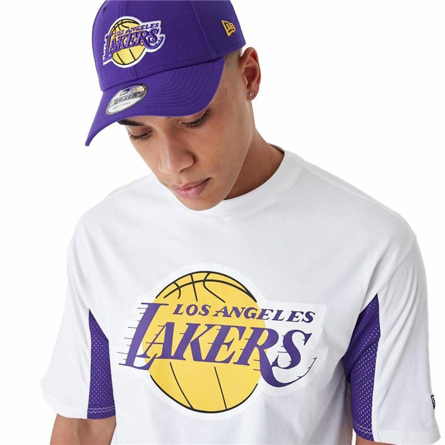 Kortrmet T-shirt til Mnd New Era 60435482 Hvid (S) #1