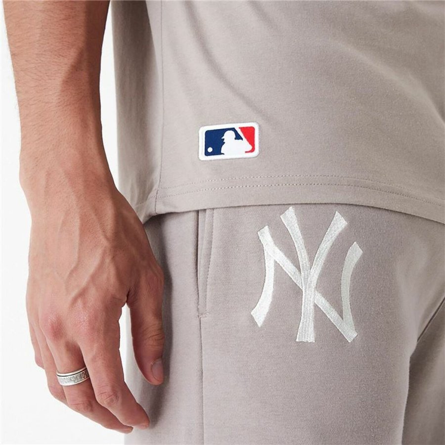 Kortrmet T-shirt til Mnd New Era ESSNTLS LC OS TEE NEYYAN 60435555 Lys brun (M) #5