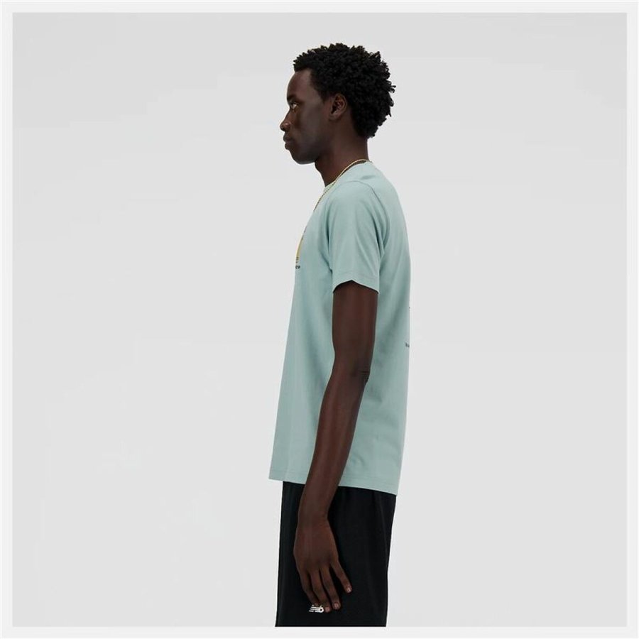 Kortrmet T-shirt til Mnd New Balance Sport Essentials Barrel Lysebl #3