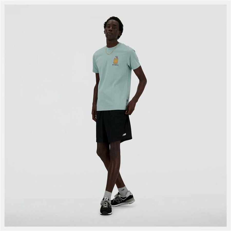 Kortrmet T-shirt til Mnd New Balance Sport Essentials Barrel Lysebl #5