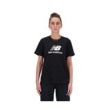 Kort�rmet T-shirt til Kvinder New Balance SPORT ESSENTIALS JERSEY LOGO WT41502 Sort (XS) #1