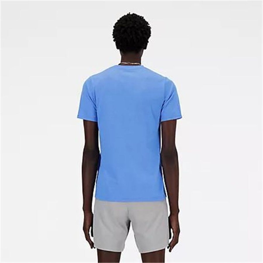 Kort�rmet T-shirt til M�nd New Balance MT41070_BIA Indigo (L) #2