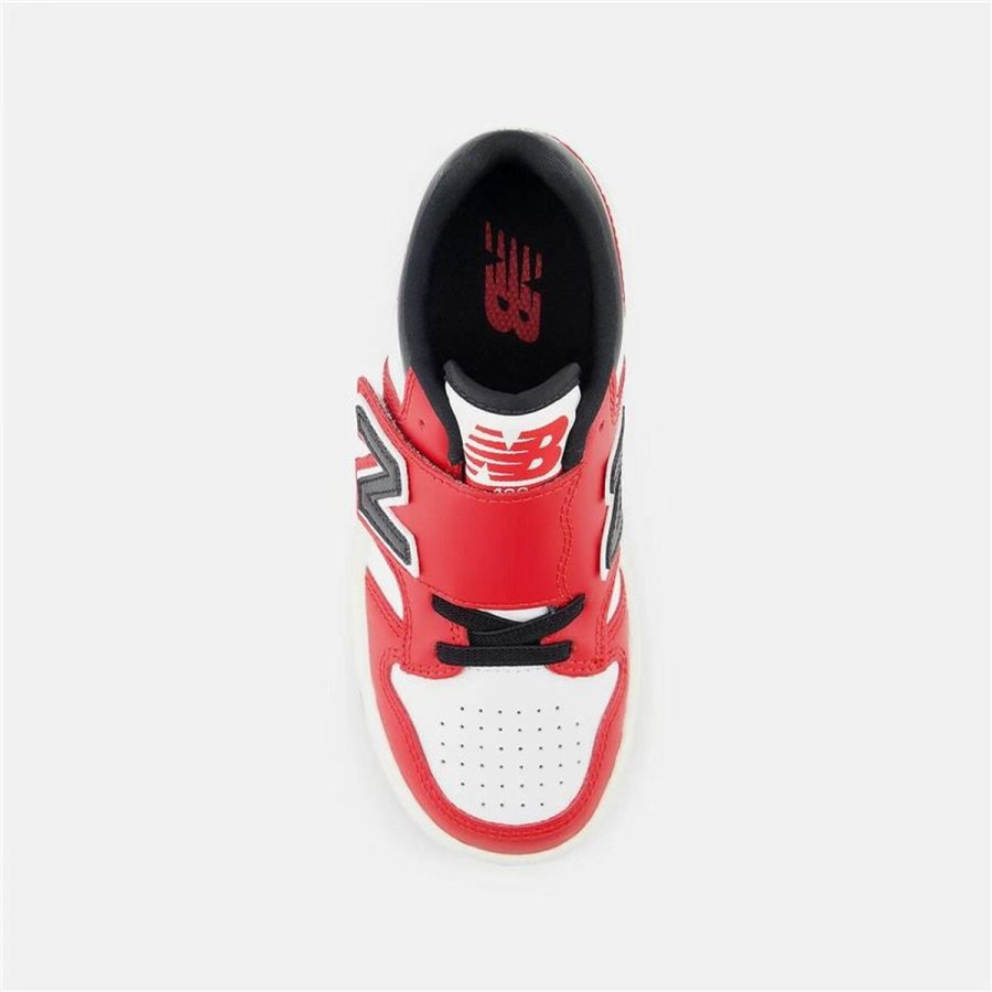 Sportssko til brn New Balance 480 HOOK LOOP Hvid Rd Tomat #4