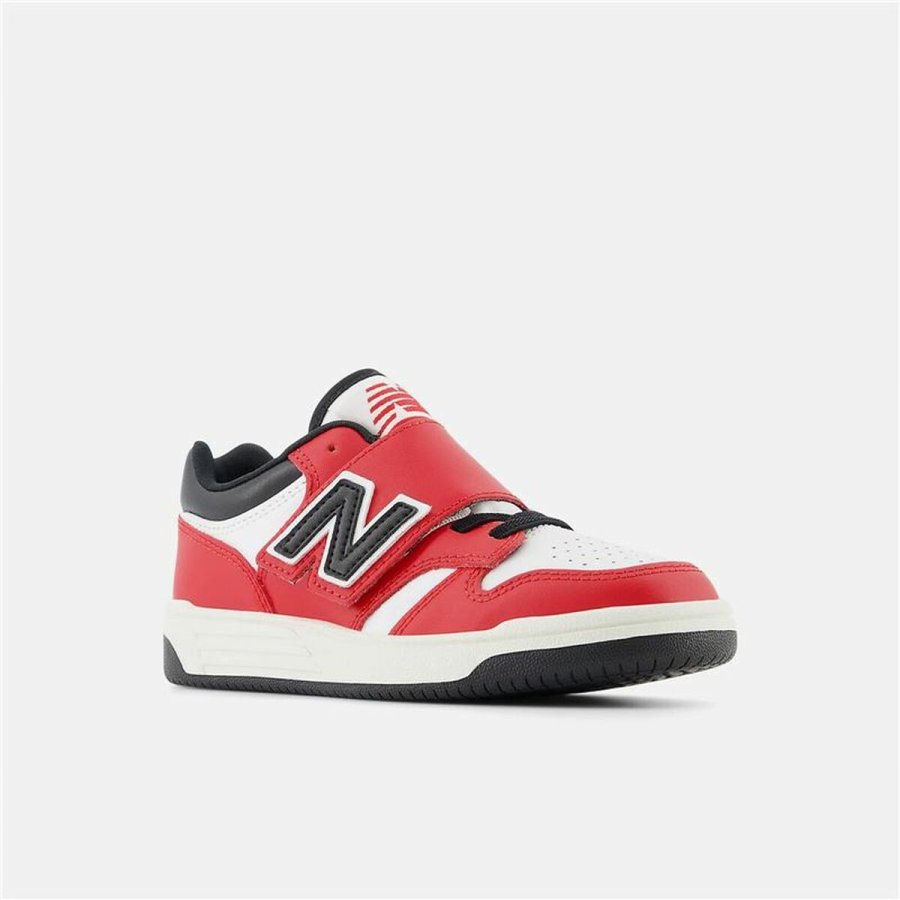 Sportssko til brn New Balance 480 HOOK LOOP Hvid Rd Tomat #5