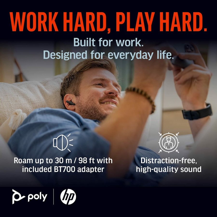 Hovedtelefoner Poly 7Y8M0AA Sort #5