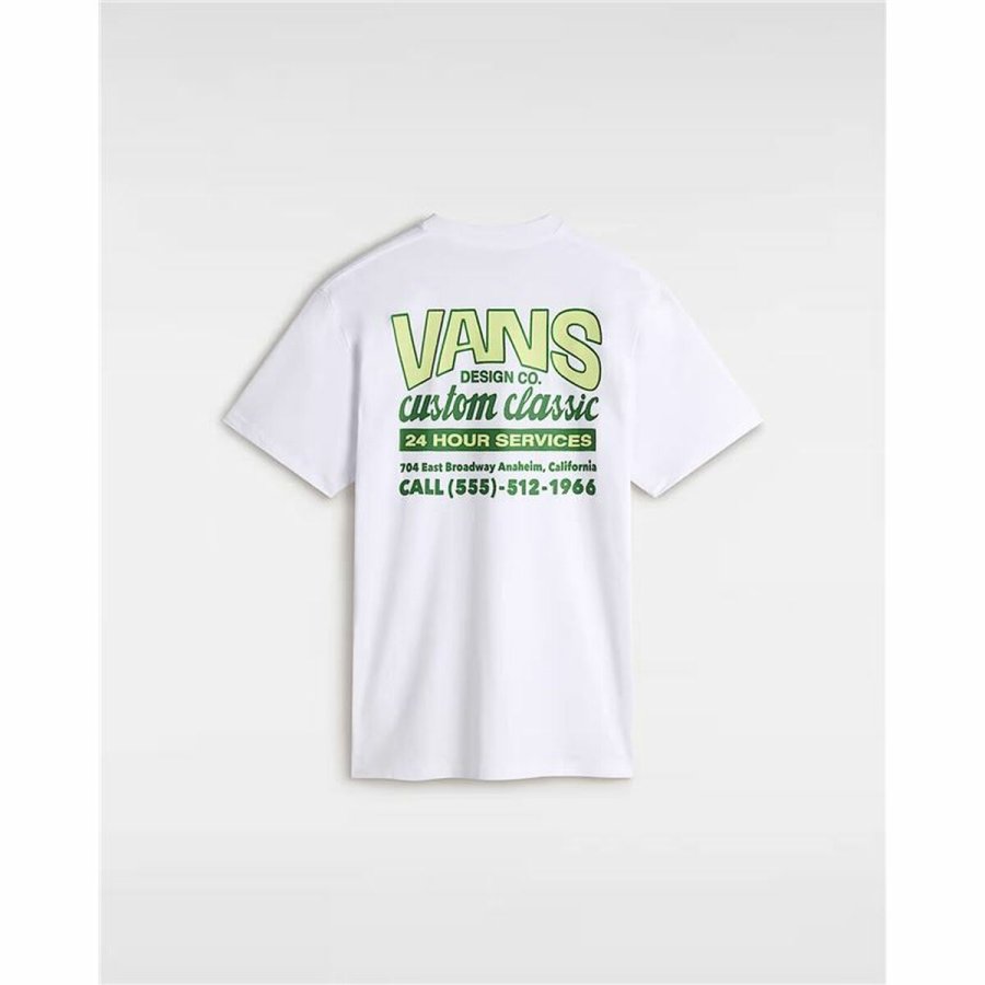 Kortrmet T-shirt til Mnd Vans Shop Front SS Hvid #3