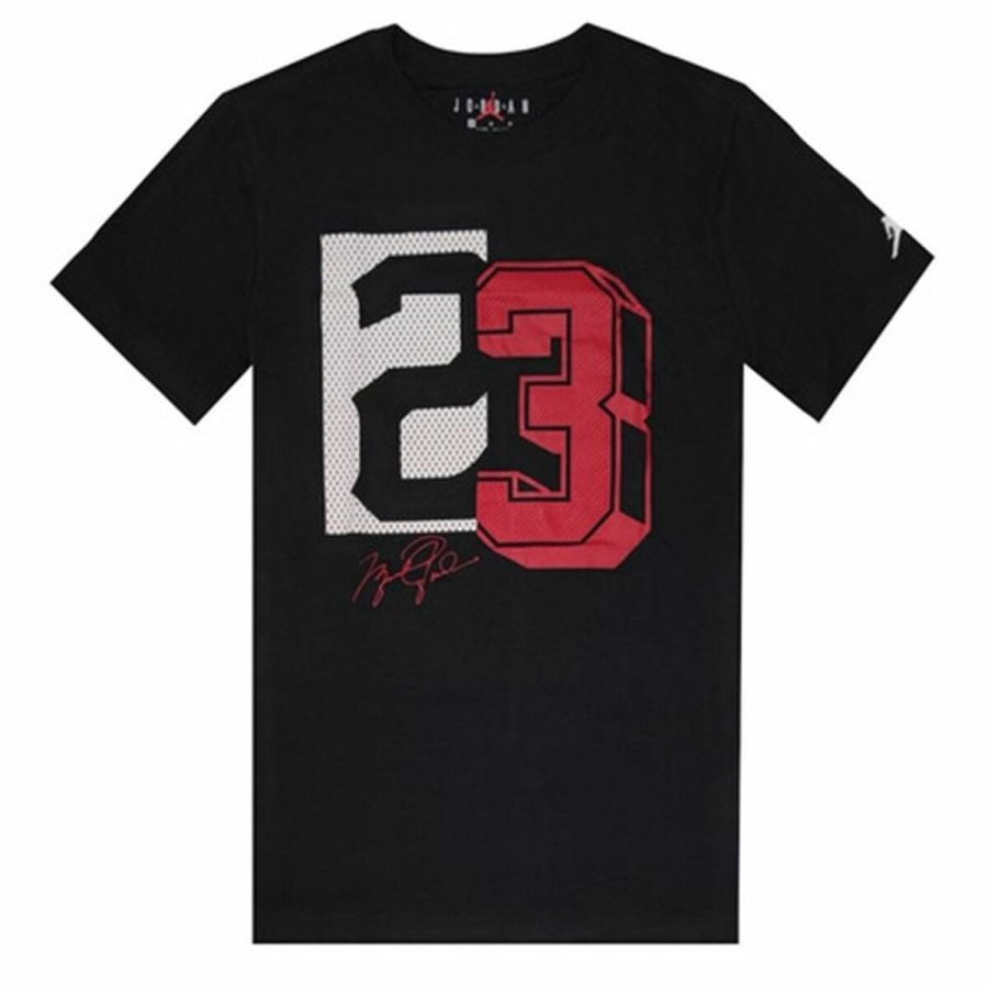 Brne Kortrmet T-shirt Jordan Jdb Jm 23 Mesh Ss Sort #1