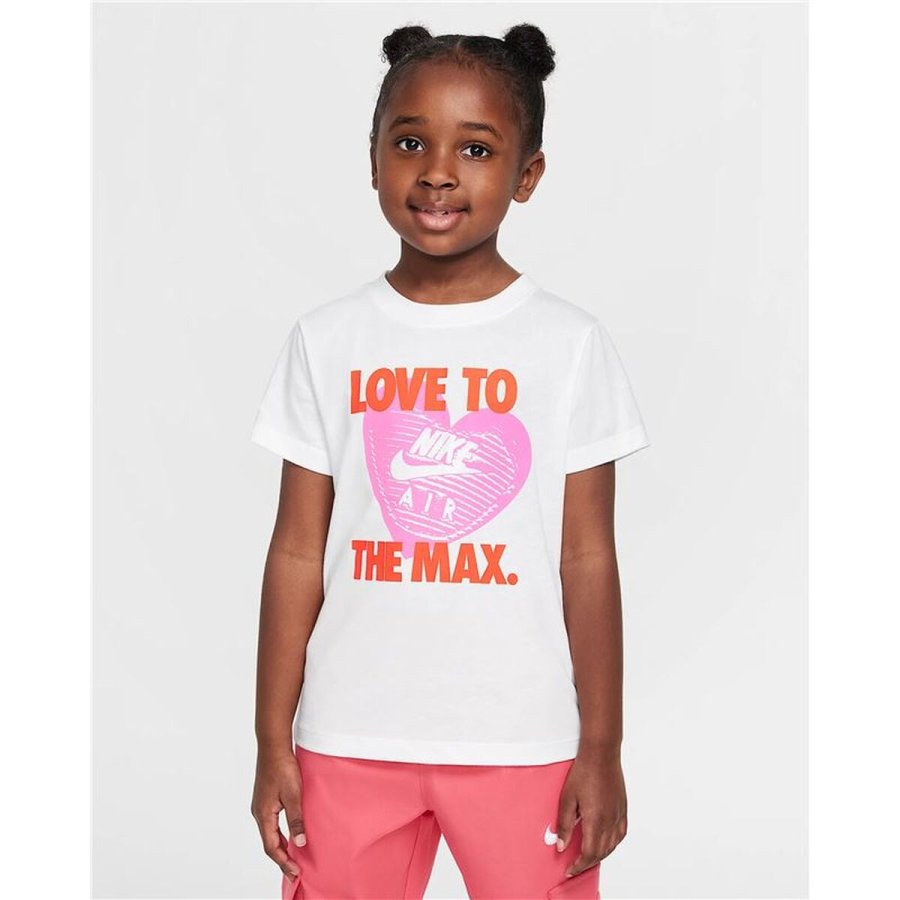 B�rne Kort�rmet T-shirt Nike Nkg Love To The Max Graphic Te Hvid #2