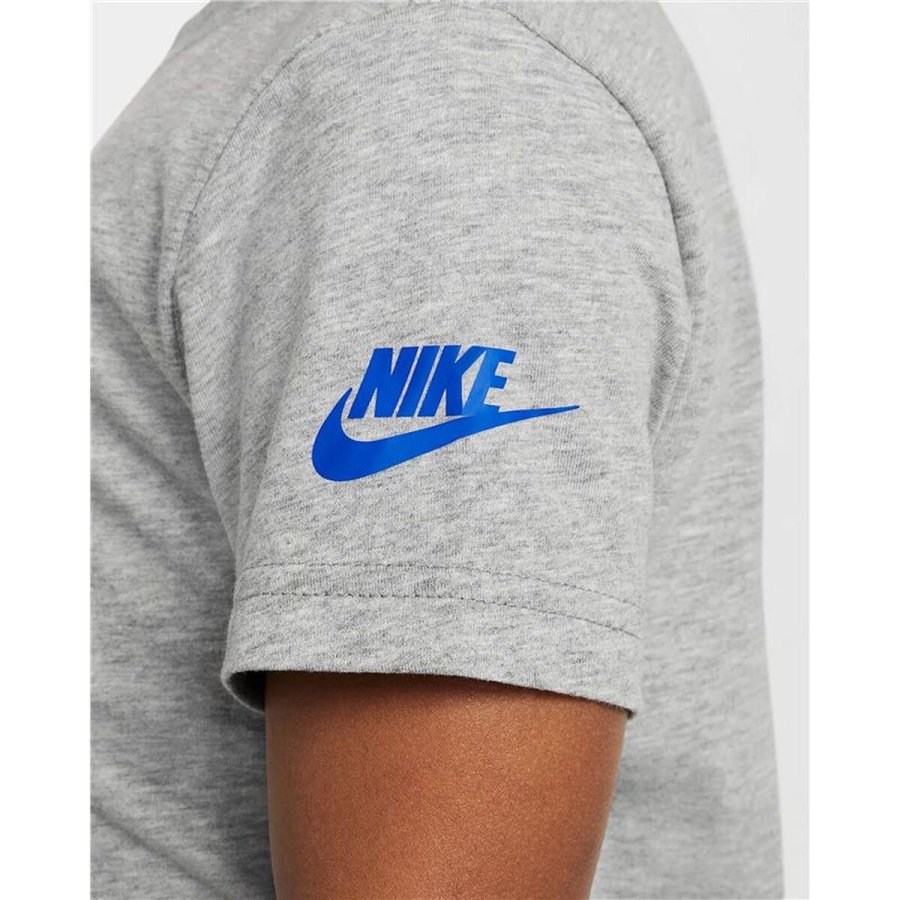 B�rne Kort�rmet T-shirt Nike Air Boxy Lysegr� #4