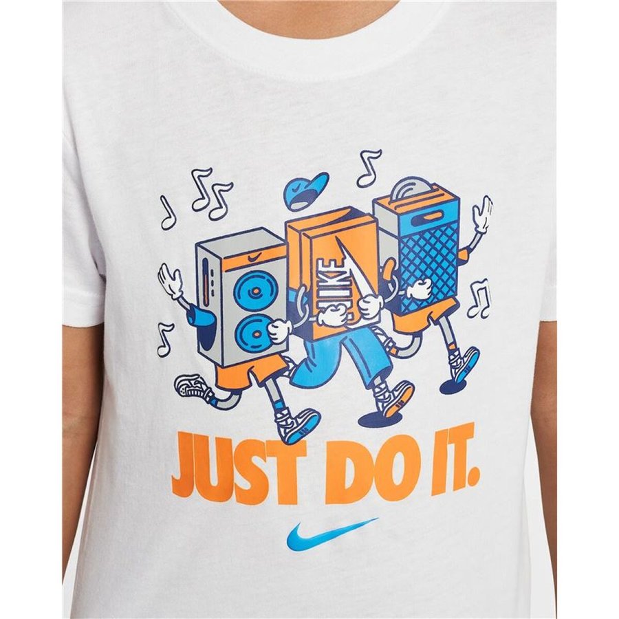 B�rne Kort�rmet T-shirt Nike Nkb Music Boxy Pals Ss Tee Hvid #3