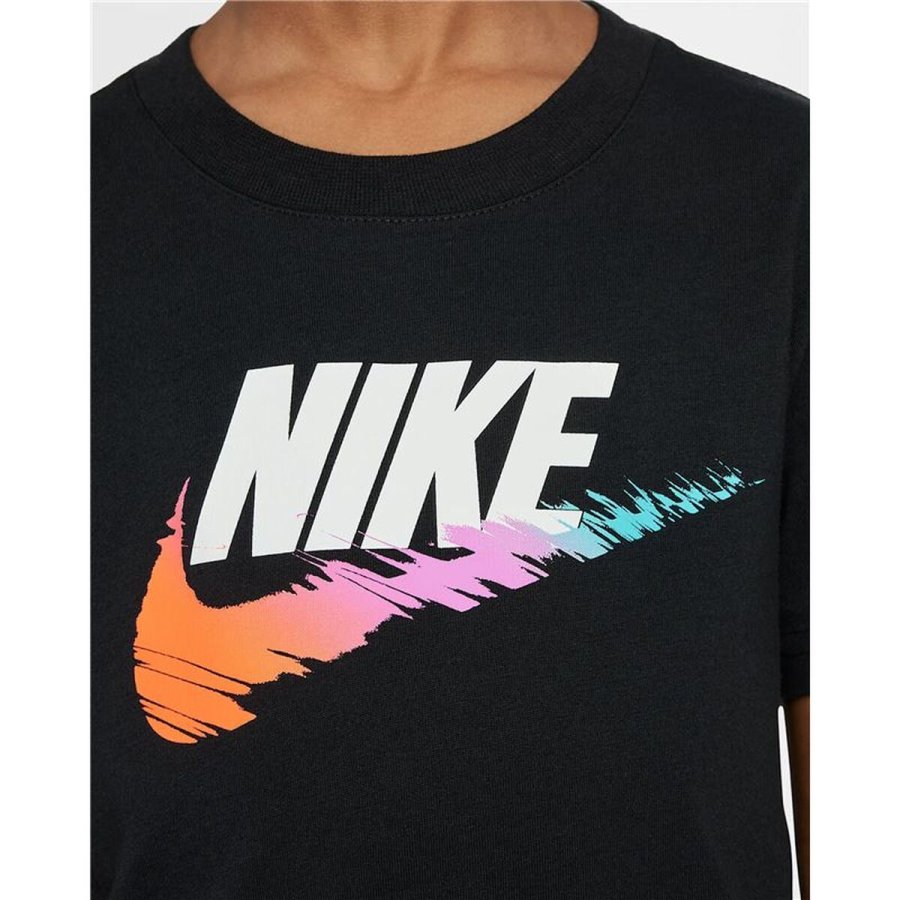 B�rne Kort�rmet T-shirt Nike Brandmark Swoosh Sort #3