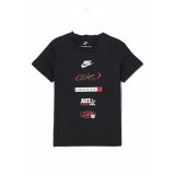 B�rne Kort�rmet T-shirt Nike Brandmark Stack Sort #1