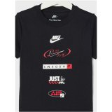 B�rne Kort�rmet T-shirt Nike Brandmark Stack Sort #3