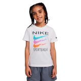 B�rne Kort�rmet T-shirt Nike Sportswear Swoosh Hvid #1