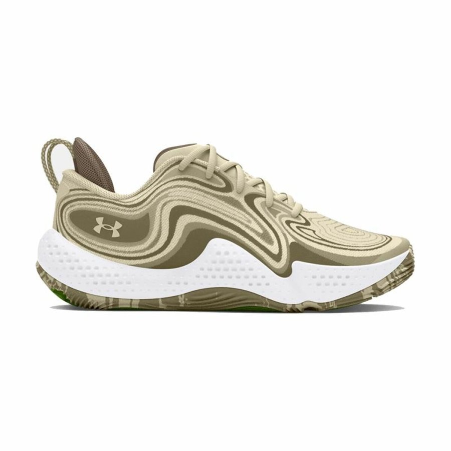 Basketballsko til voksne Under Armour Spawn 6 Camo Oliven Lys brun #1