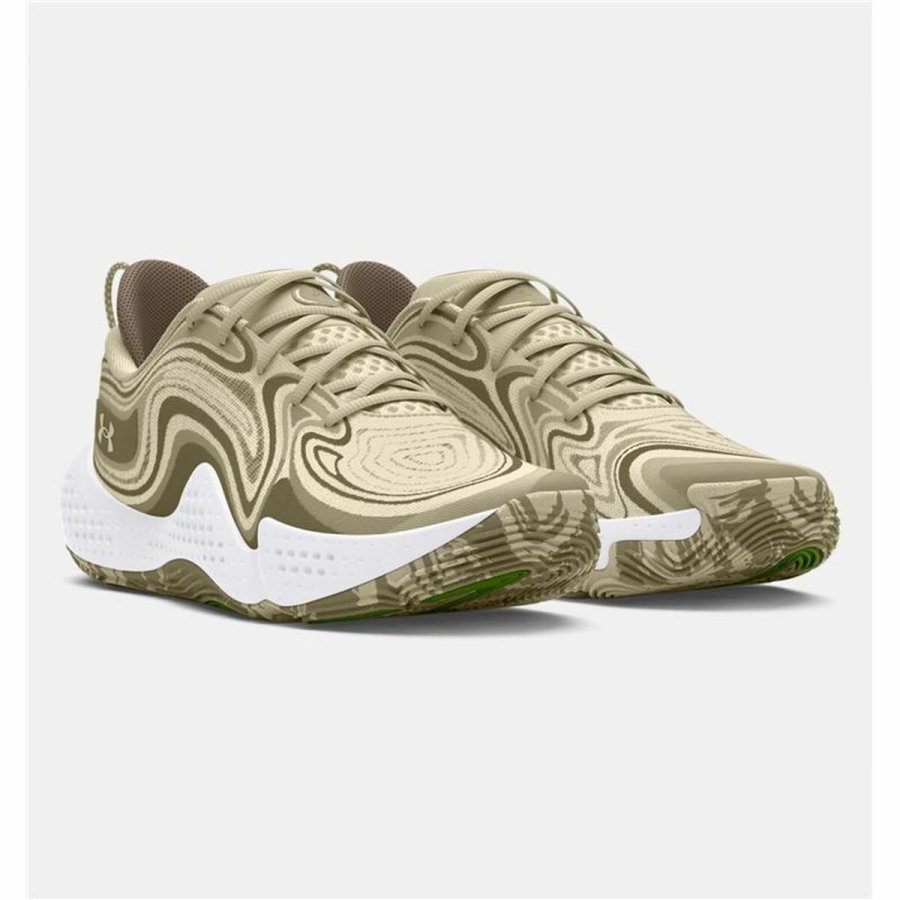 Basketballsko til voksne Under Armour Spawn 6 Camo Oliven Lys brun #5