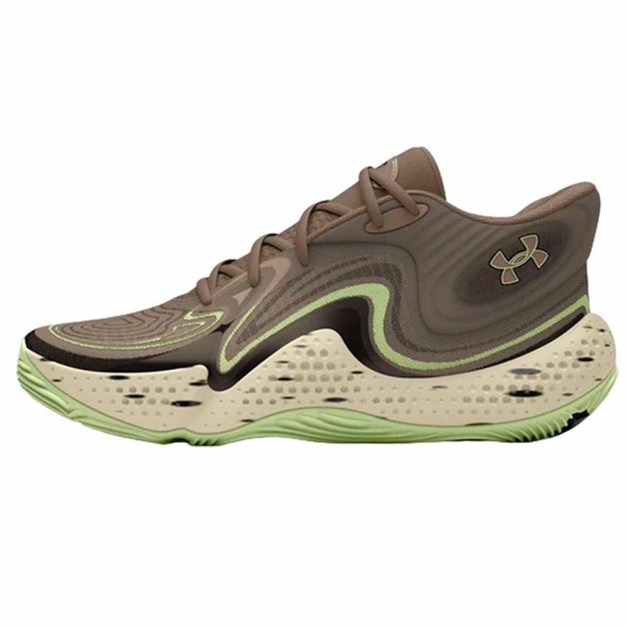 Basketballsko til voksne Under Armour Spawn 6 Mid Brun #2