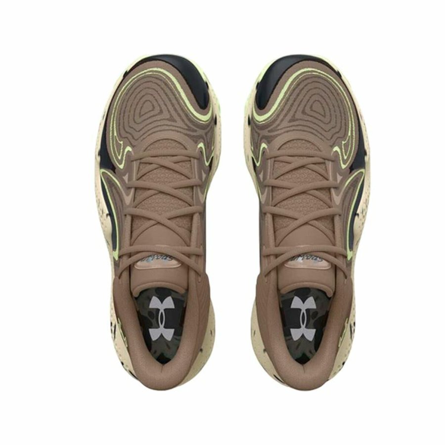 Basketballsko til voksne Under Armour Spawn 6 Mid Brun #4