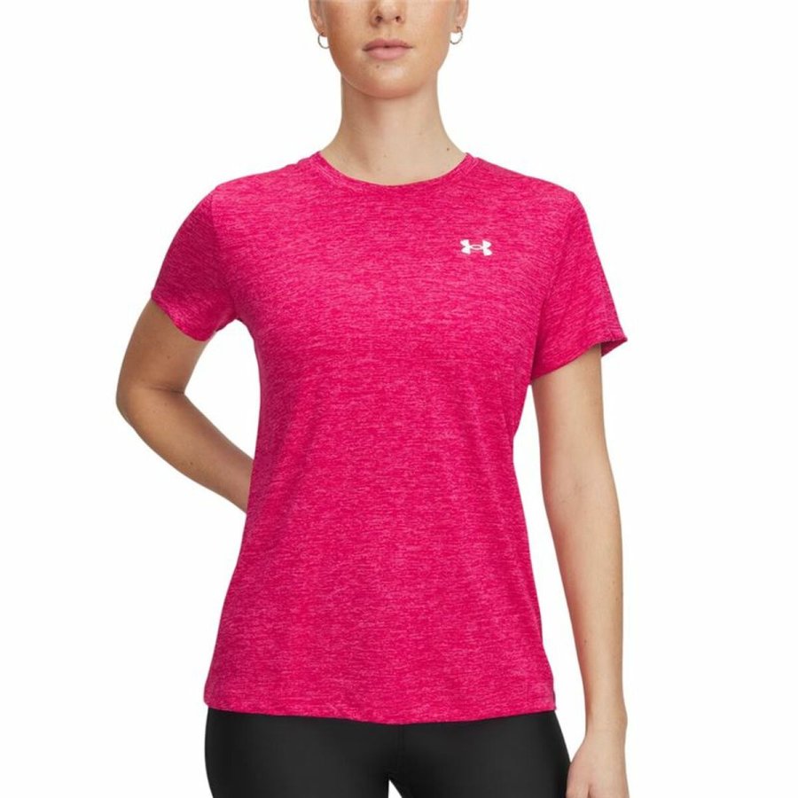 Kortrmet T-shirt til Mnd Under Armour Tech Ssc- Twist Pink #1