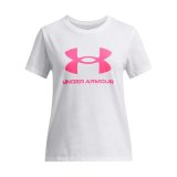 B�rne Kort�rmet T-shirt Under Armour Big Logo Hvid #1
