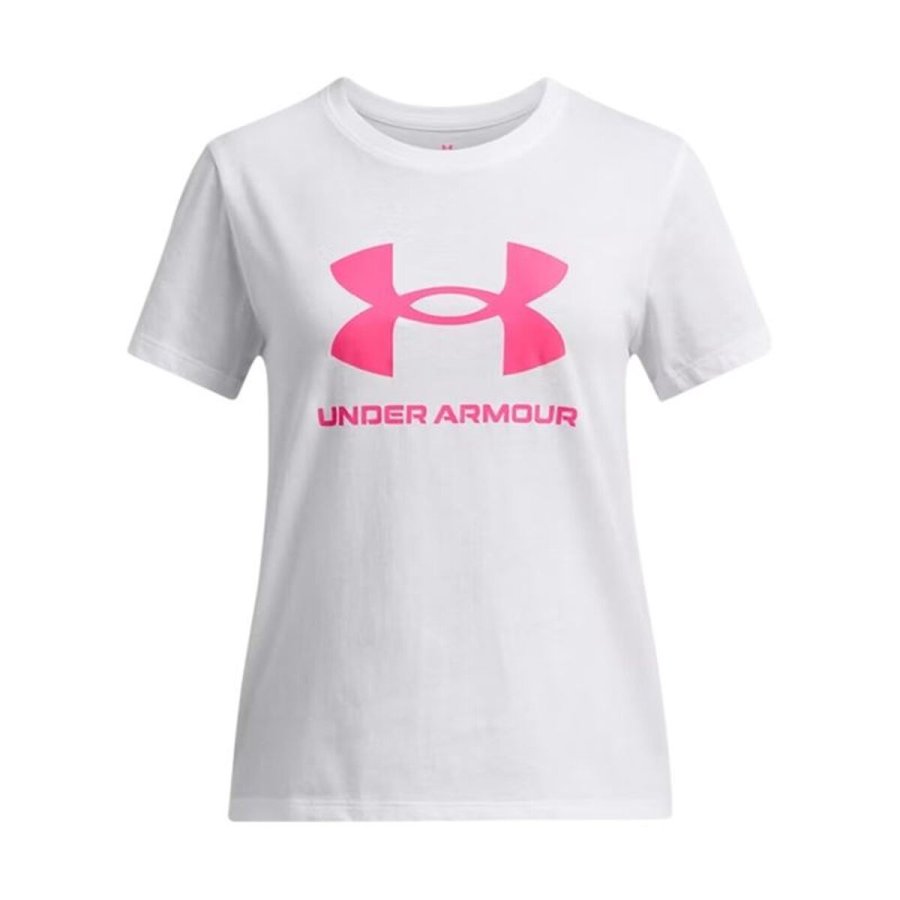 B�rne Kort�rmet T-shirt Under Armour Big Logo Hvid #1