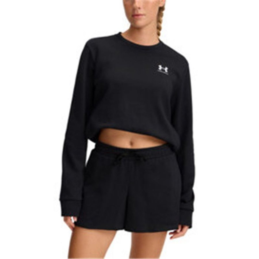 Sweaters uden H�tte til Kvinder Under Armour Rival Terry Crew Sort #1