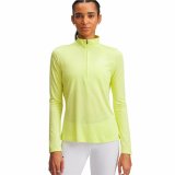 Kvinde Langrmet T-Shirt Under Armour Tech 1/2 Zip Gul #1