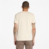 Kort�rmet T-shirt til M�nd Timberland Dunstan River Beige #3