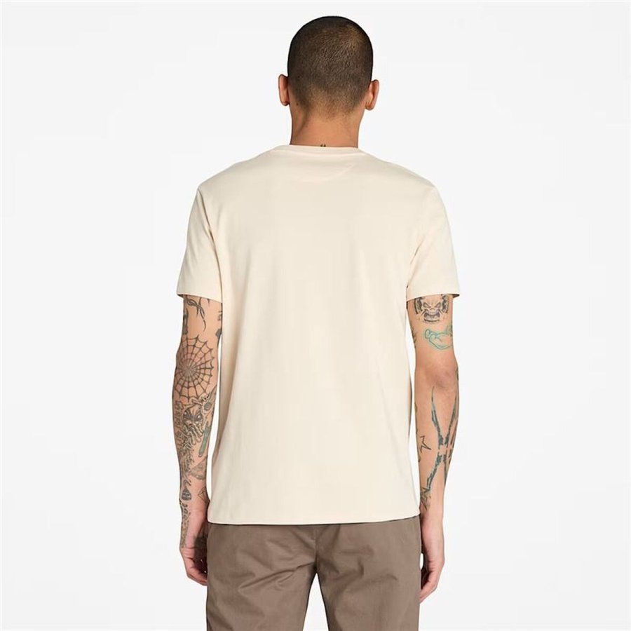 Kort�rmet T-shirt til M�nd Timberland Dunstan River Beige #3