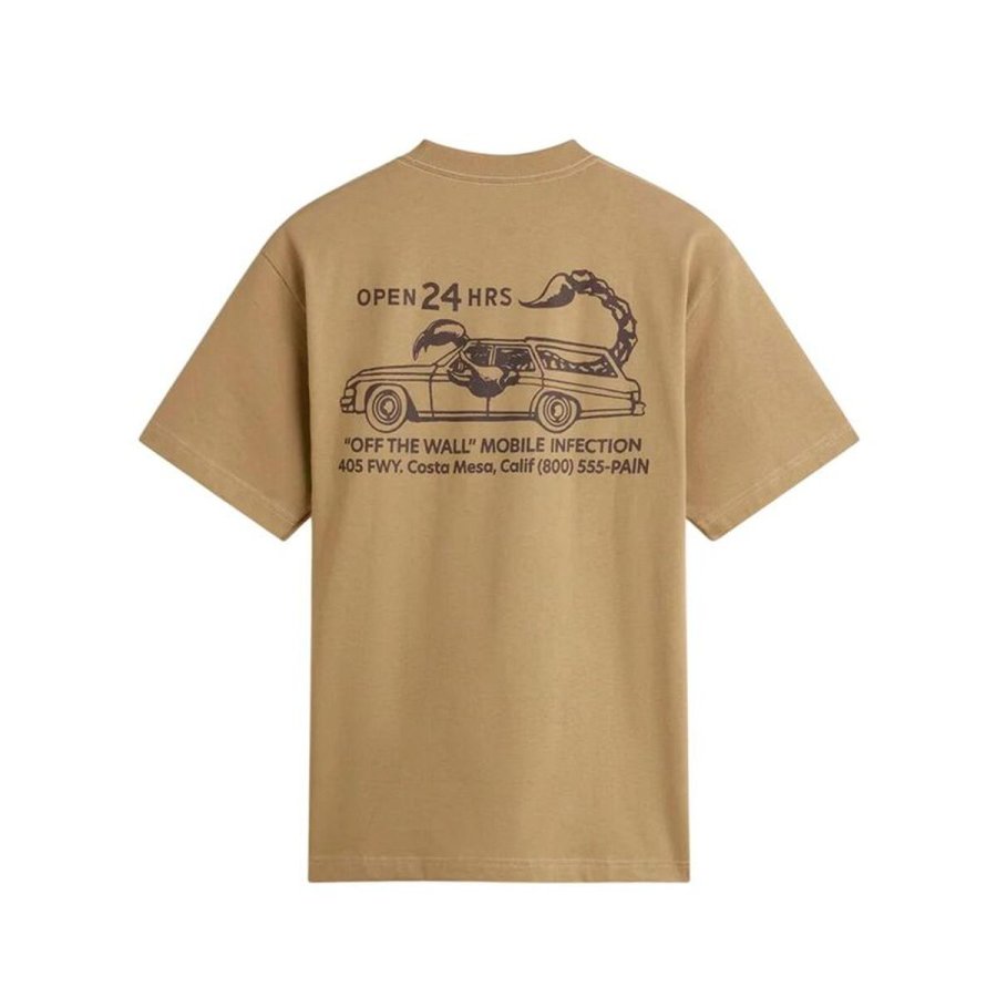 Kort�rmet T-shirt til M�nd Vans Sting Wagon Ss Lys brun #2