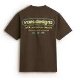 Kort�rmet T-shirt til M�nd Vans Art Production Brun #2