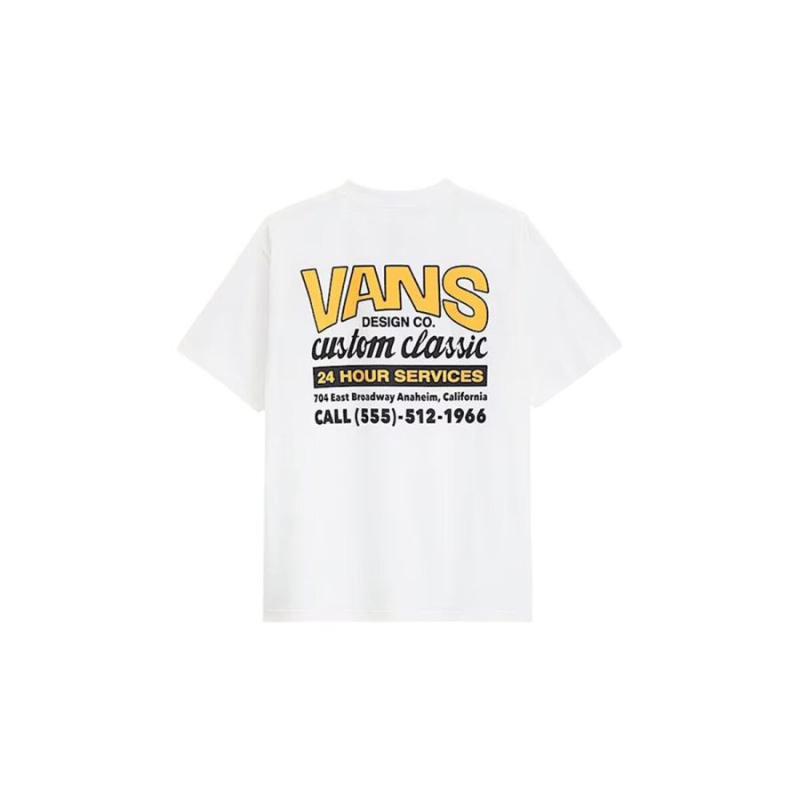 Kort�rmet T-shirt til M�nd Vans VN000M60FLB1 Hvid #1