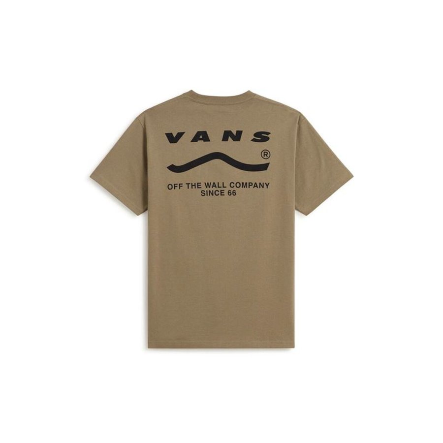 Kort�rmet T-shirt til M�nd Vans Determined Ss Bay Lys brun #2