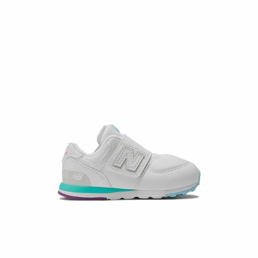 Sportssko til brn New Balance 574 NEW-B HOOK LOOP Hvid #1