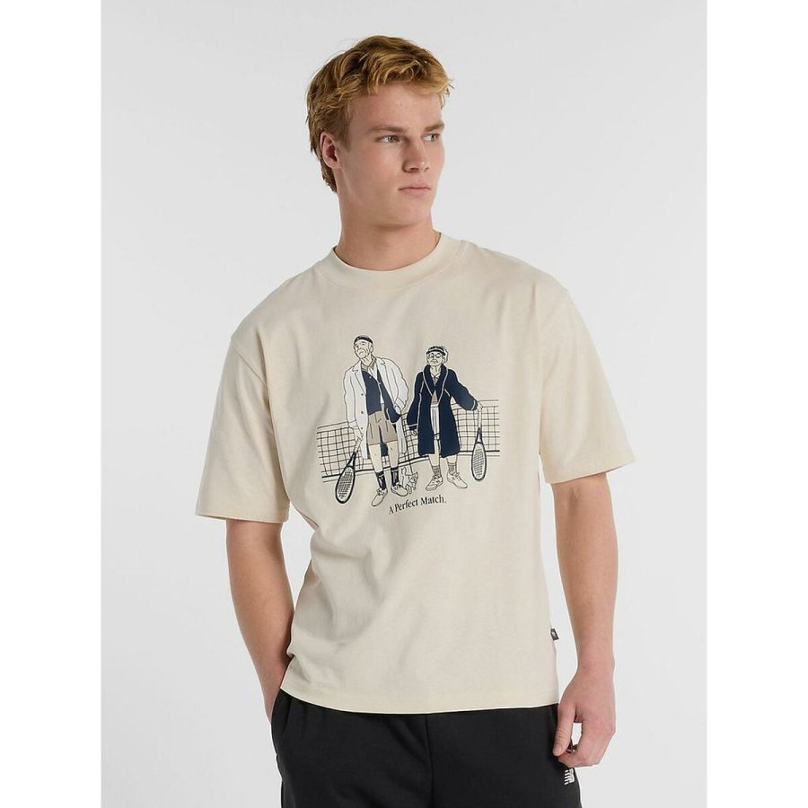 Kort�rmet T-shirt til M�nd New Balance Perfect Match Tennis T Shirt  MT51412 LIN Hvid #2