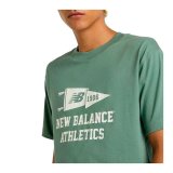 Kort�rmet T-shirt til M�nd New Balance Varsity Pennant MT51924 DKJ Gr�n #2