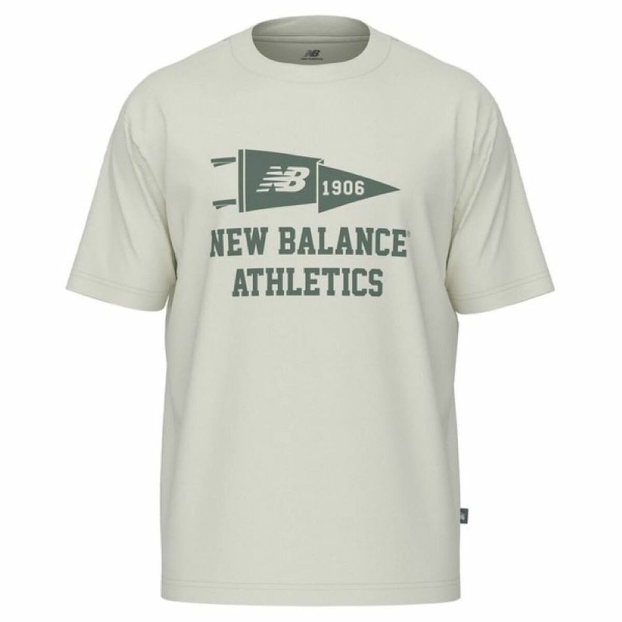 Kort�rmet T-shirt til M�nd New Balance Varsity Pennant MT51924 SST Hvid #1