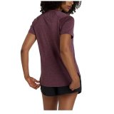Kort�rmet T-shirt til Kvinder New Balance Blomme #2