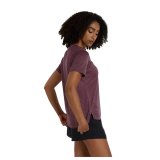 Kort�rmet T-shirt til Kvinder New Balance Blomme #4