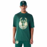Kortrmet T-shirt til Mnd New Era NBA PANEL OS Milwaukee Bucks Lysegrn #1