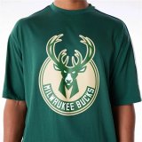 Kortrmet T-shirt til Mnd New Era NBA PANEL OS Milwaukee Bucks Lysegrn #3