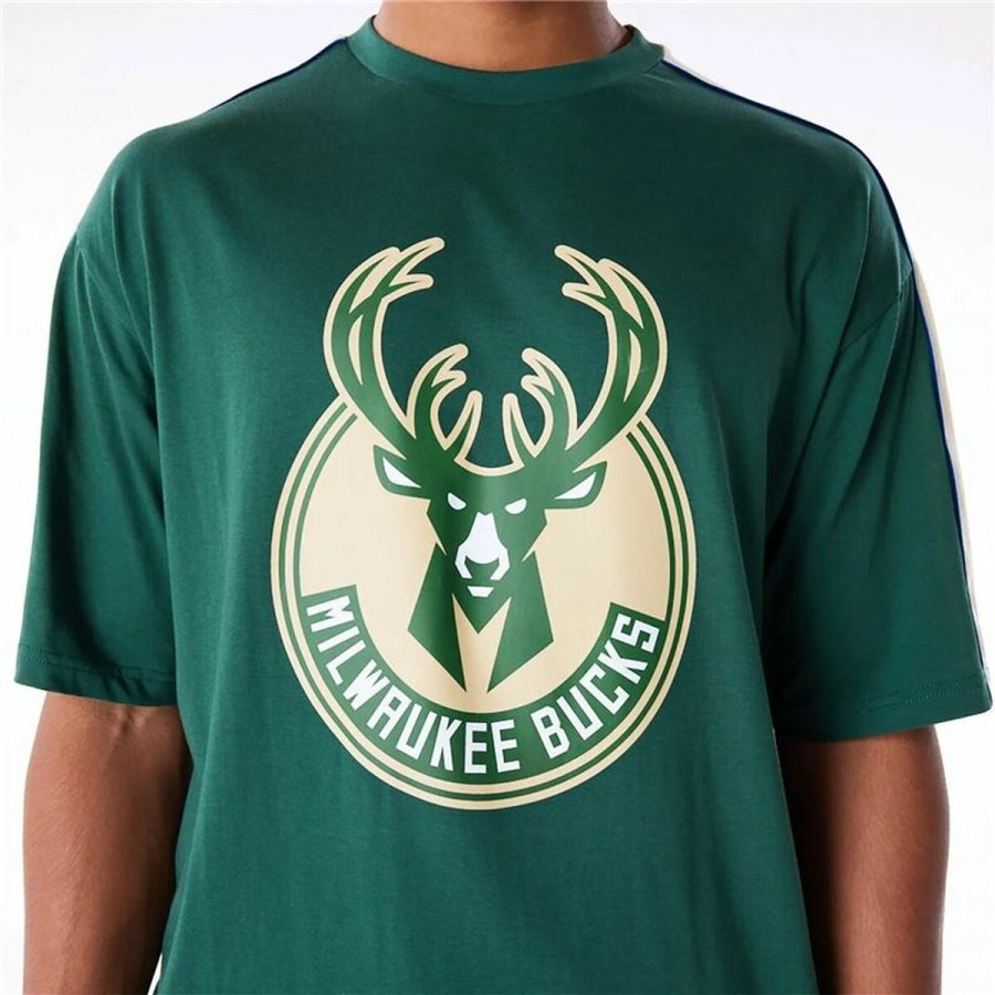 Kortrmet T-shirt til Mnd New Era NBA PANEL OS Milwaukee Bucks Lysegrn #3