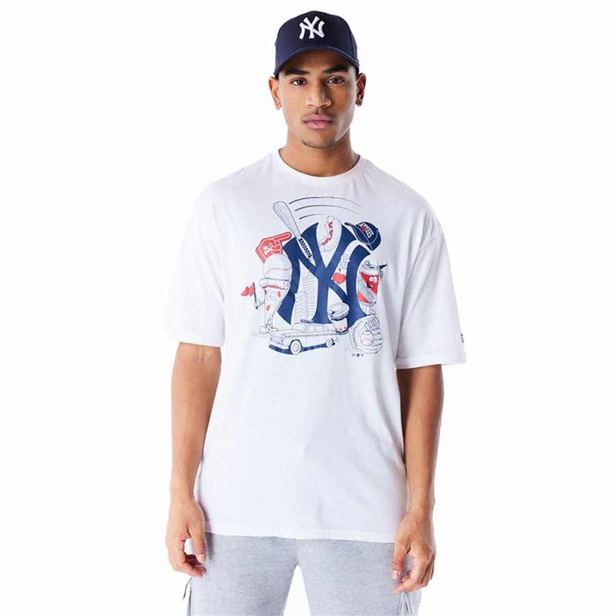 Kortrmet T-shirt til Mnd New Era MLB FOOD GRPHC OS New York Yankees Hvid #1