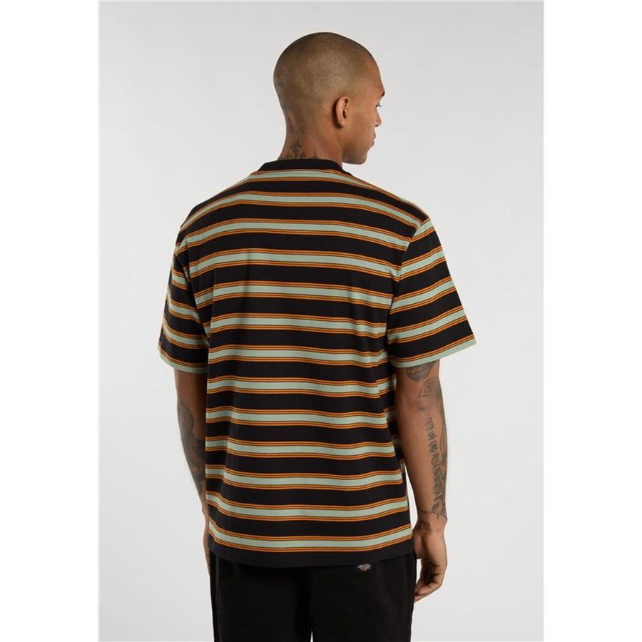 Kort�rmet T-shirt til M�nd Dickies York Stripe Sort #4