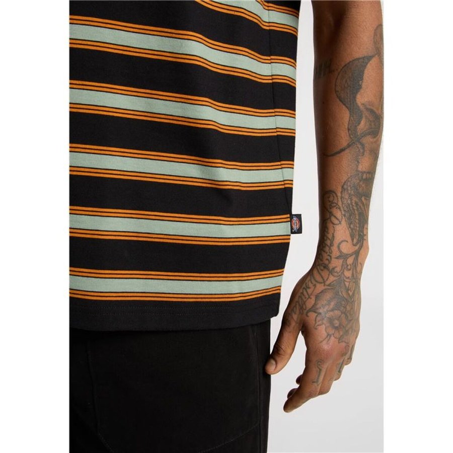 Kort�rmet T-shirt til M�nd Dickies York Stripe Sort #6