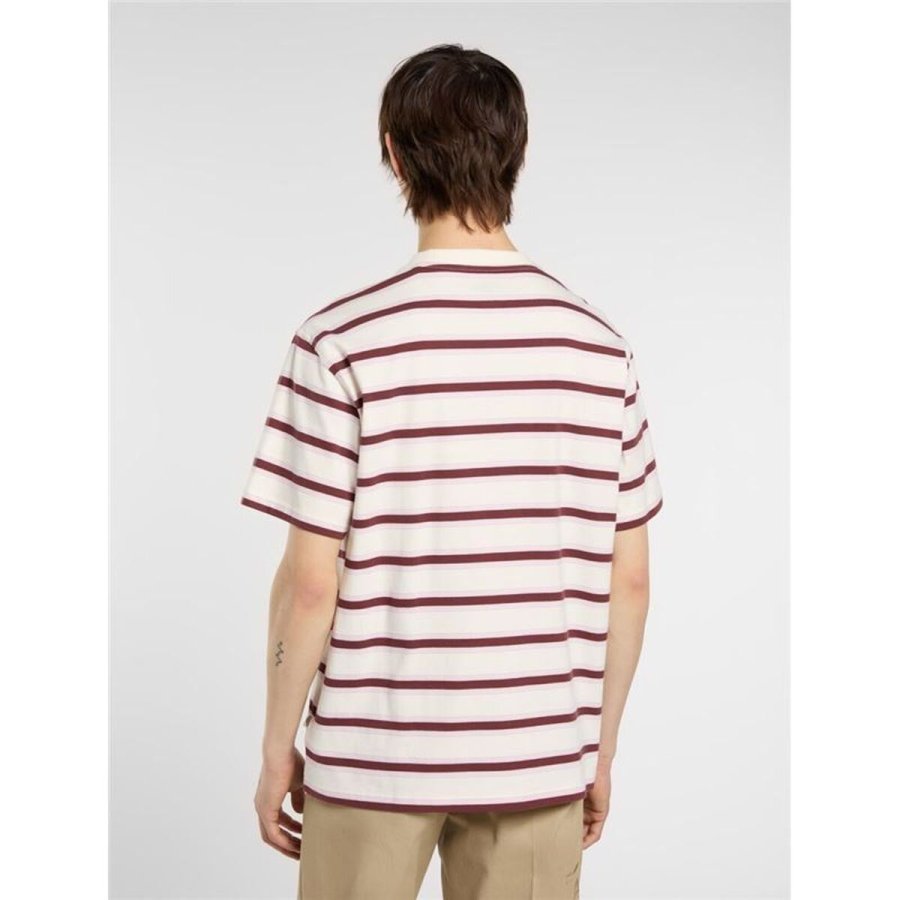 Kort�rmet T-shirt til M�nd Dickies York Stripe Ss Hvid #5