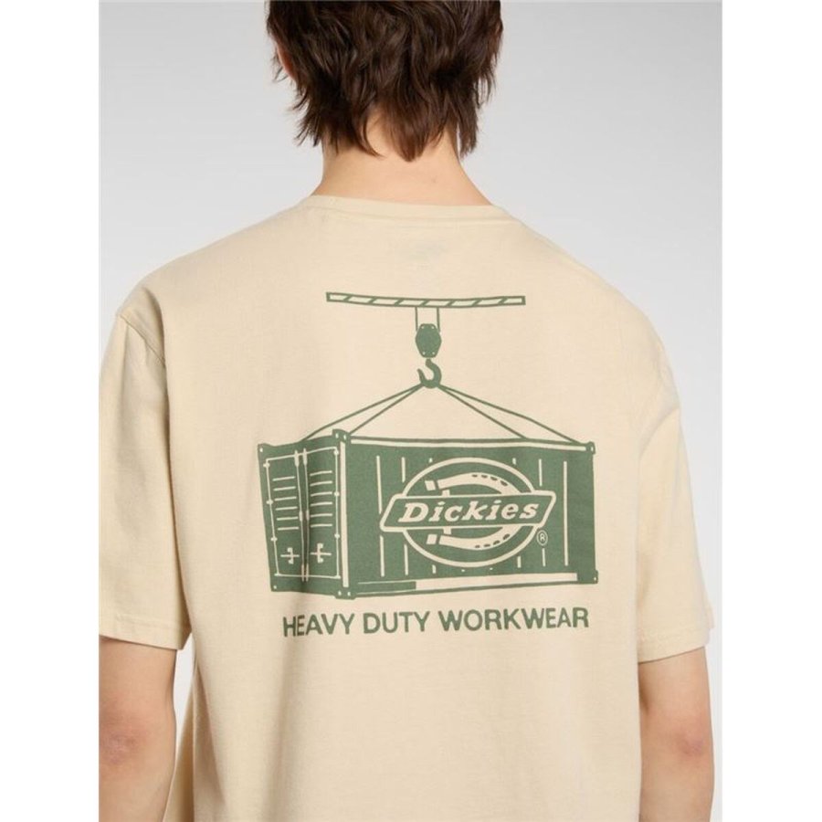 Kort�rmet T-shirt til M�nd Dickies Apison Ss Beige #6